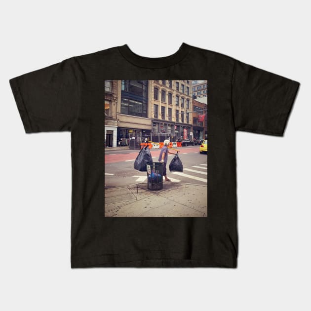 Chinese Woman Canal Street Broadway Manhattan New York City Kids T-Shirt by eleonoraingrid